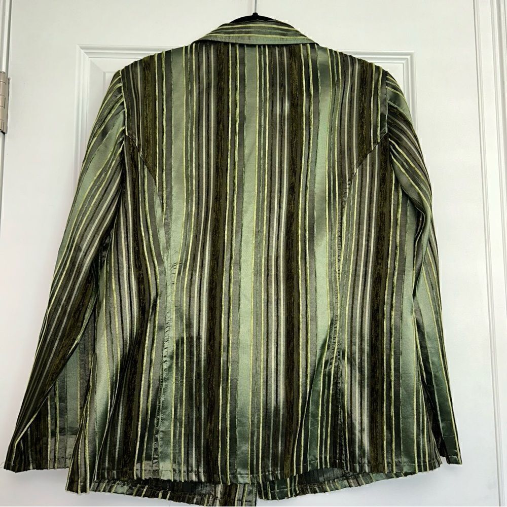 Canda C&A Button Front Ribbed Textured Blazer Jacket - Picture 4 of 6